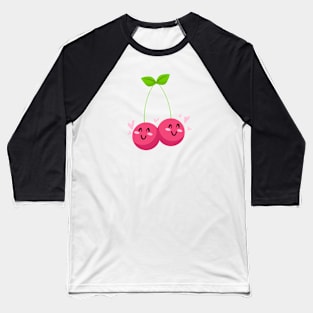 Cute Cherry Art Design Baseball T-Shirt